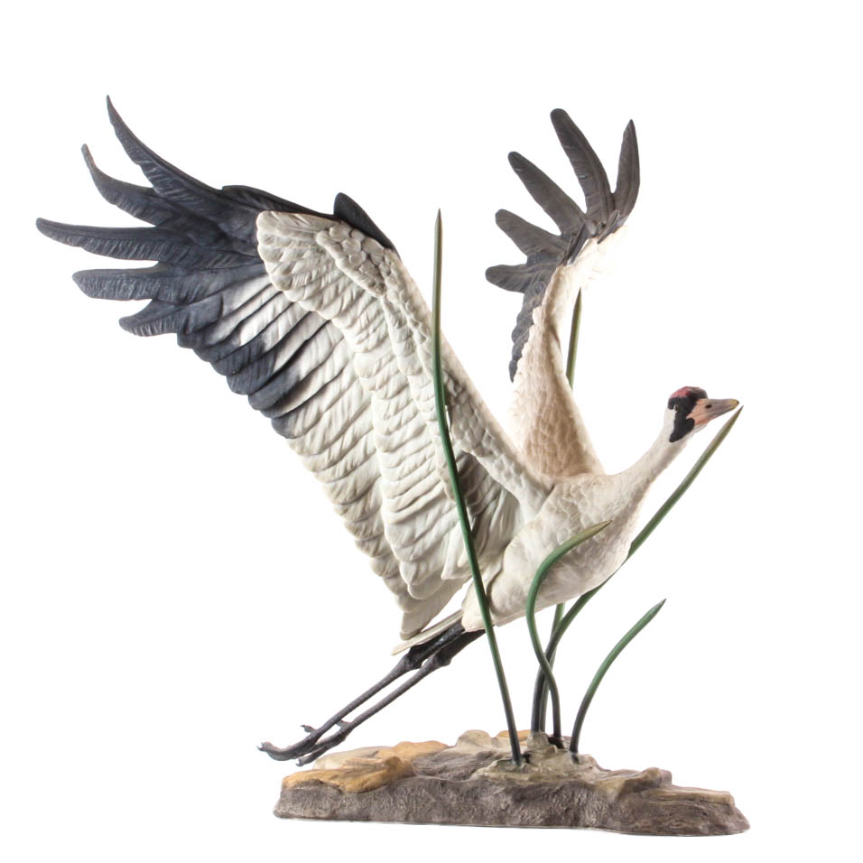 Boehm Limited Edition Bisque Porcelain "Whooping Crane"