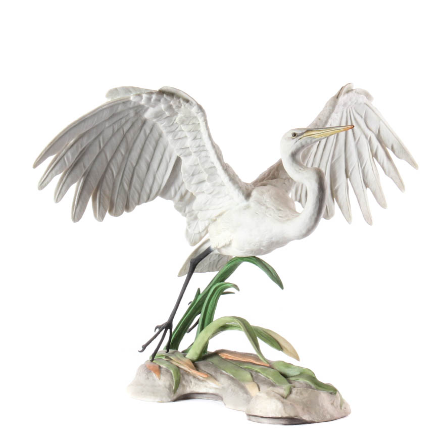 Boehm Signed Limited Edition Porcelain Bird "The Great Egret"