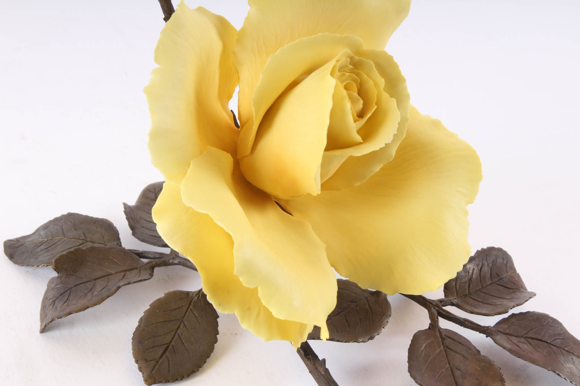 Boehm Porcelain Flower "Yellow Rose"
