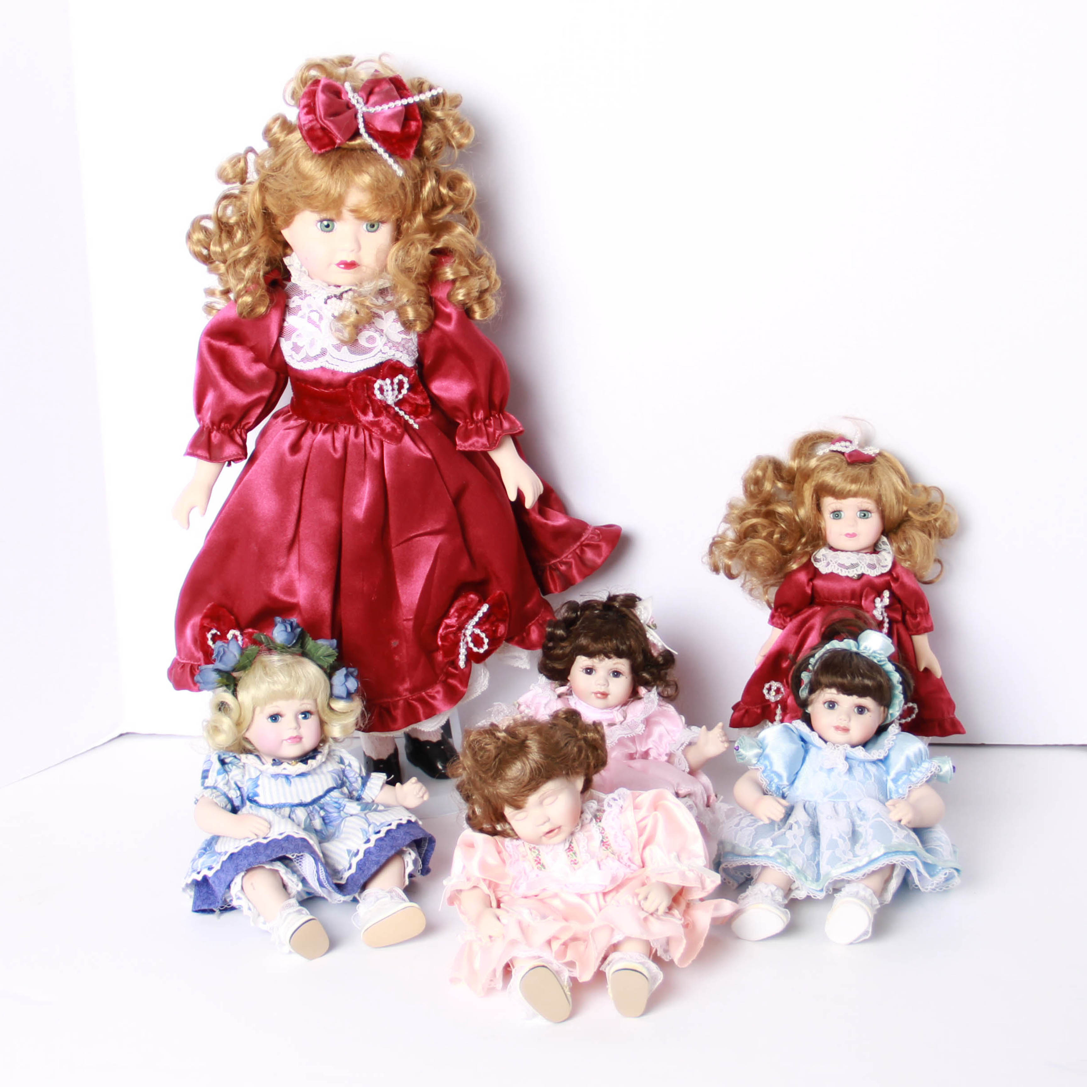 Porcelain Dolls Featuring Sleepy Eyes and Limited Edition
