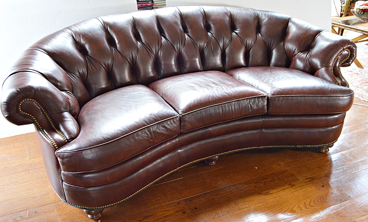 Chesterfield Style Leather Sofa