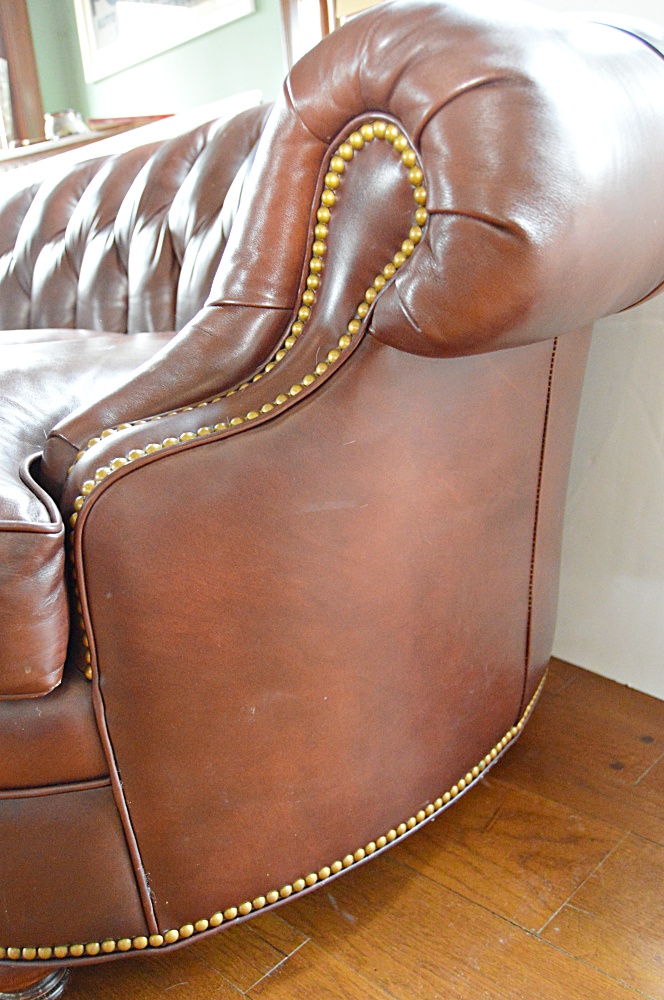 Chesterfield Style Leather Sofa