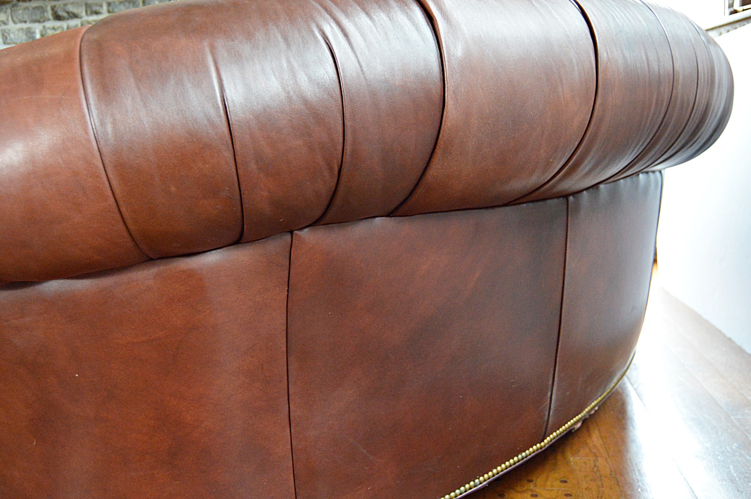Chesterfield Style Leather Sofa