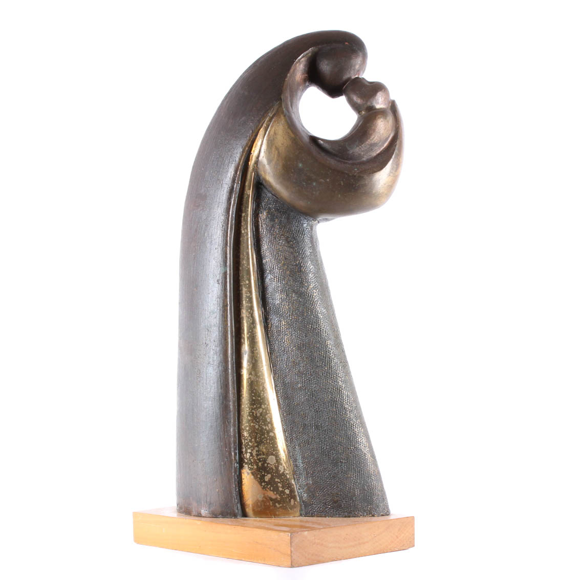 Alfred Tibor Bronze Sculpture "Mothers Kiss"