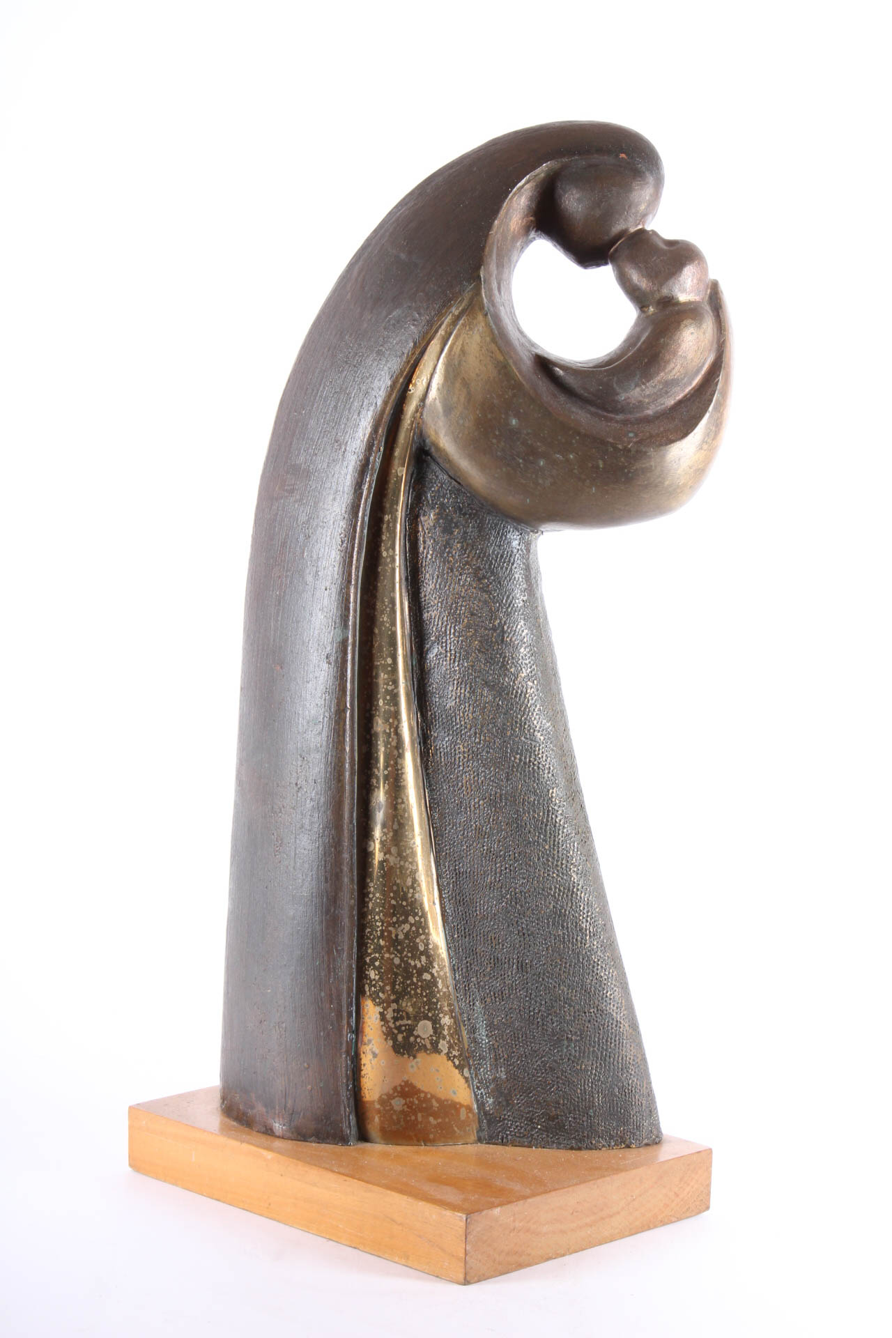 Alfred Tibor Bronze Sculpture "Mothers Kiss"