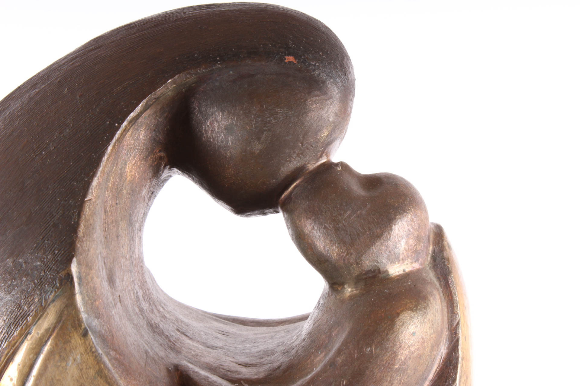 Alfred Tibor Bronze Sculpture "Mothers Kiss"