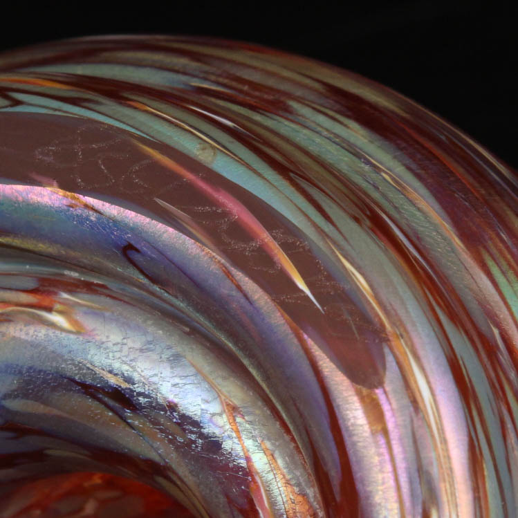 Signed American Art Glass Seashell