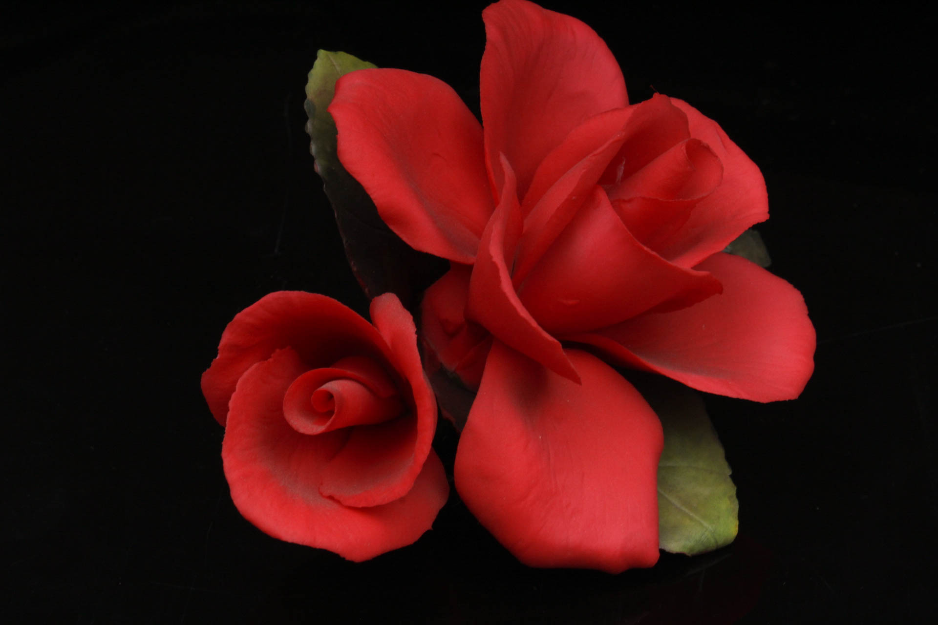 Napolean Capodimonte Porcelain Red Rose