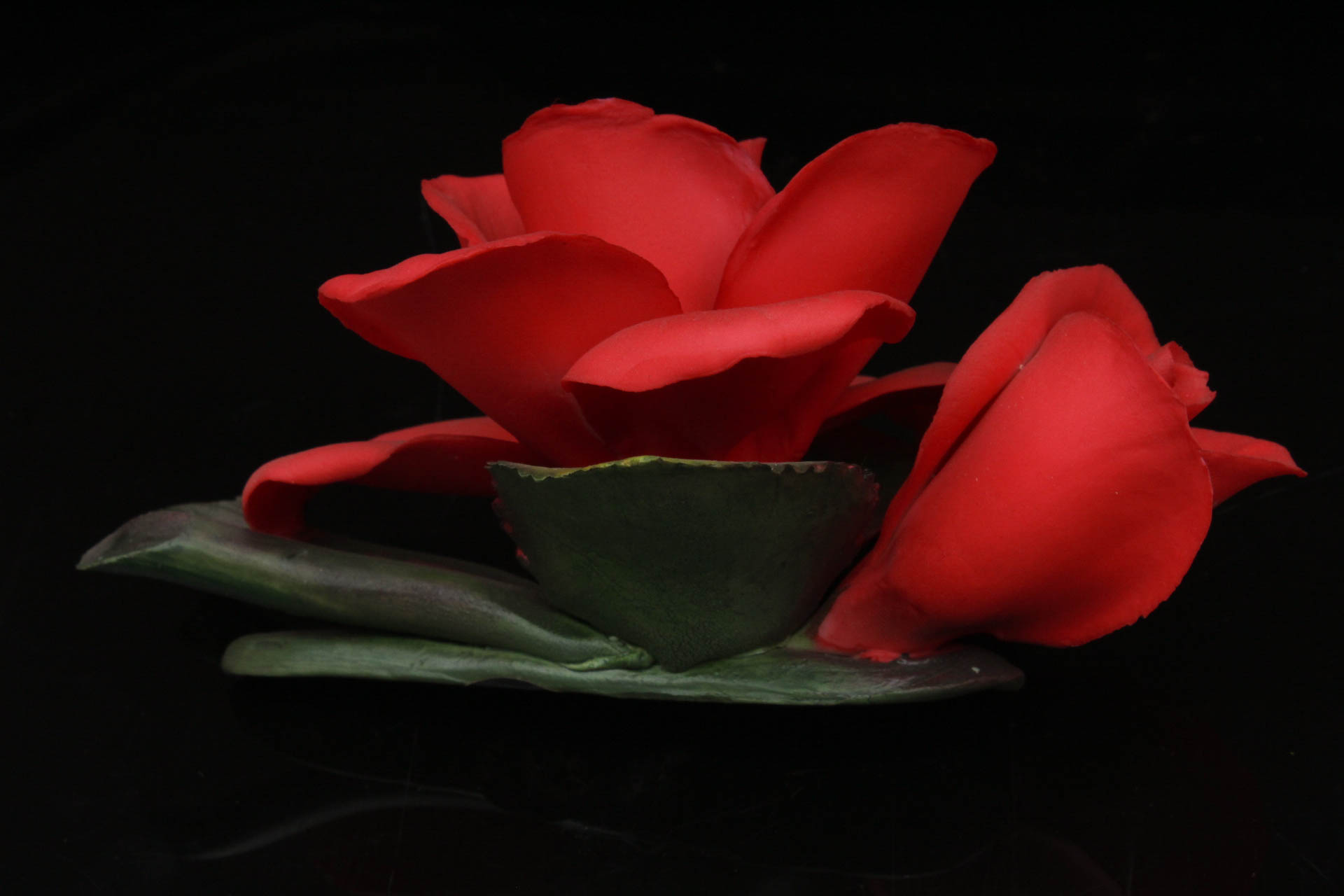 Napolean Capodimonte Porcelain Red Rose