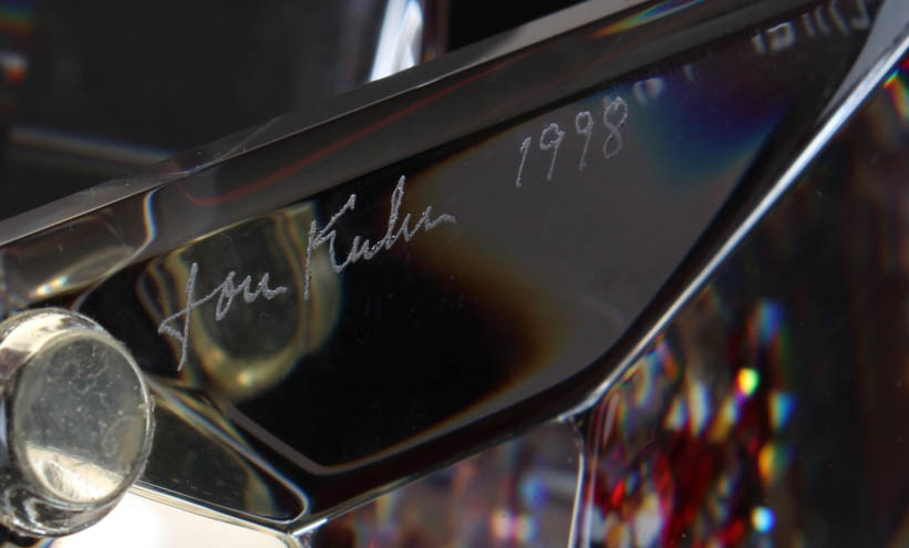 Jon Kuhn Optical Glass Sculpture "Chili Peppers"