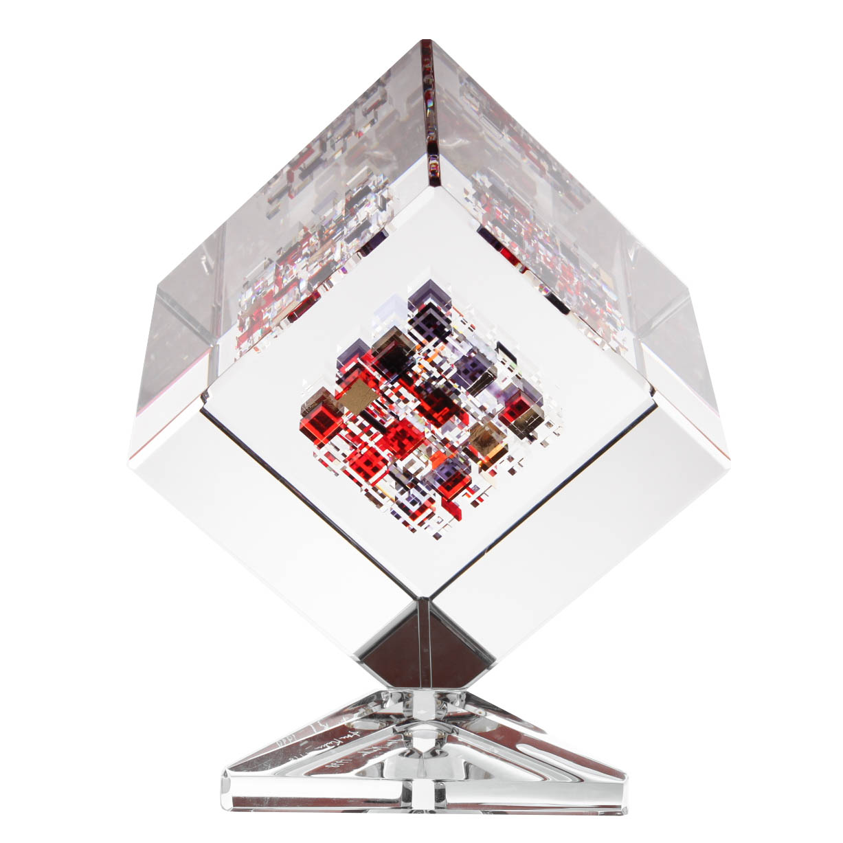 Jon Kuhn Optical Glass Sculpture "Chili Peppers"