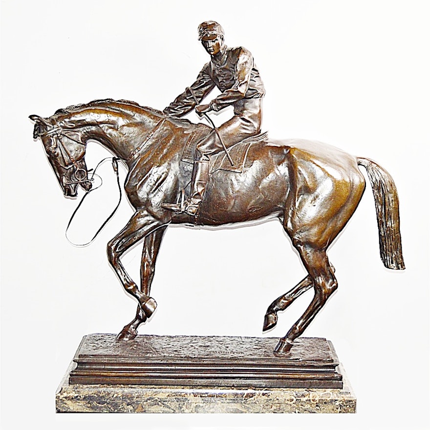 After Isidore Bonheur Large Equestrian Bronze