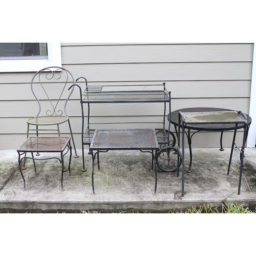 Assortment of Wrought Iron Garden Furniture