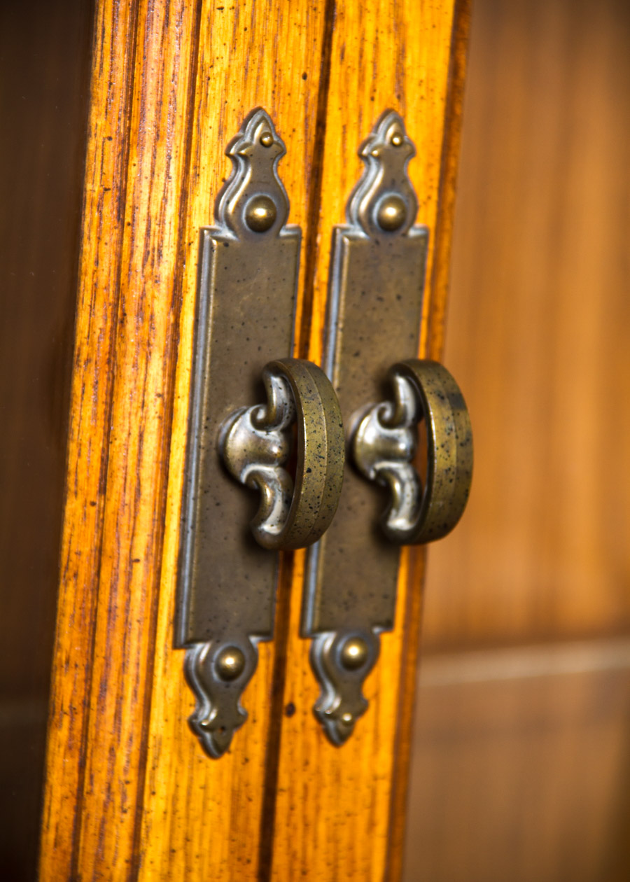 French Provincial Style Oak China Cabinet