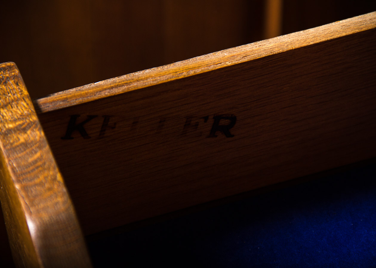 French Provincial Style Oak China Cabinet