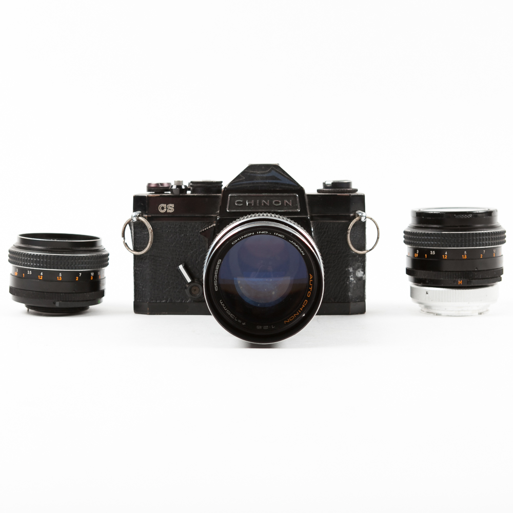 Vintage Chinon CS Camera and Lenses