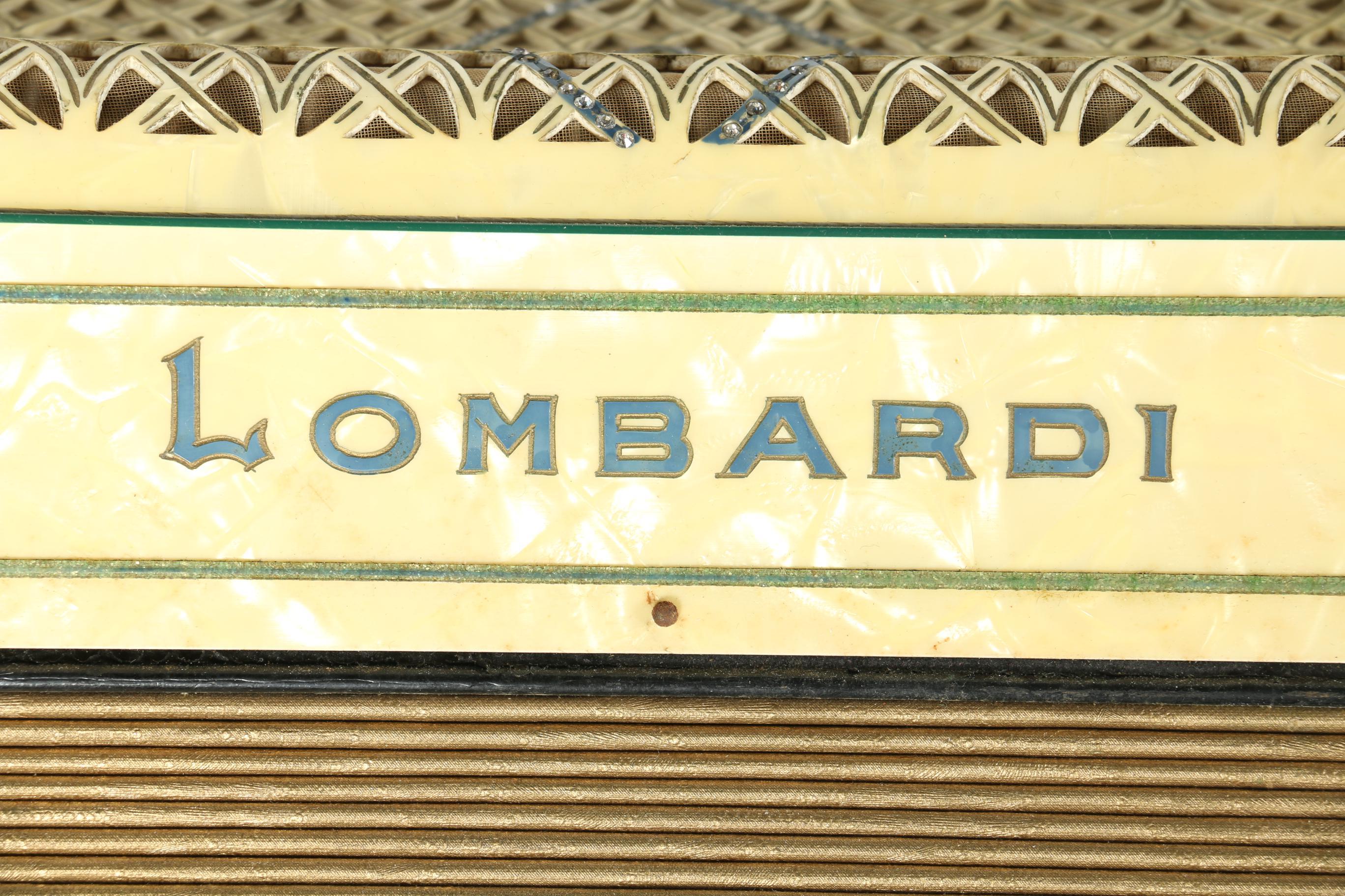 Vintage Lombardi Piano Accordion and Case