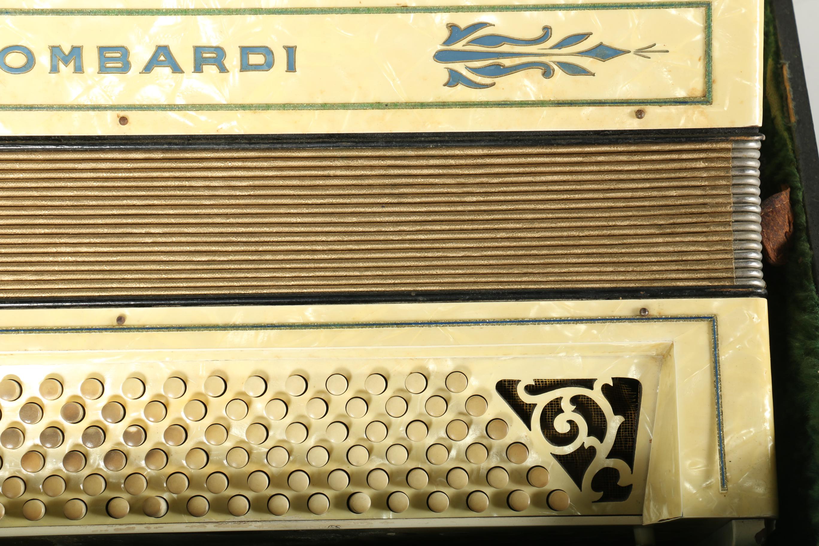 Vintage Lombardi Piano Accordion and Case