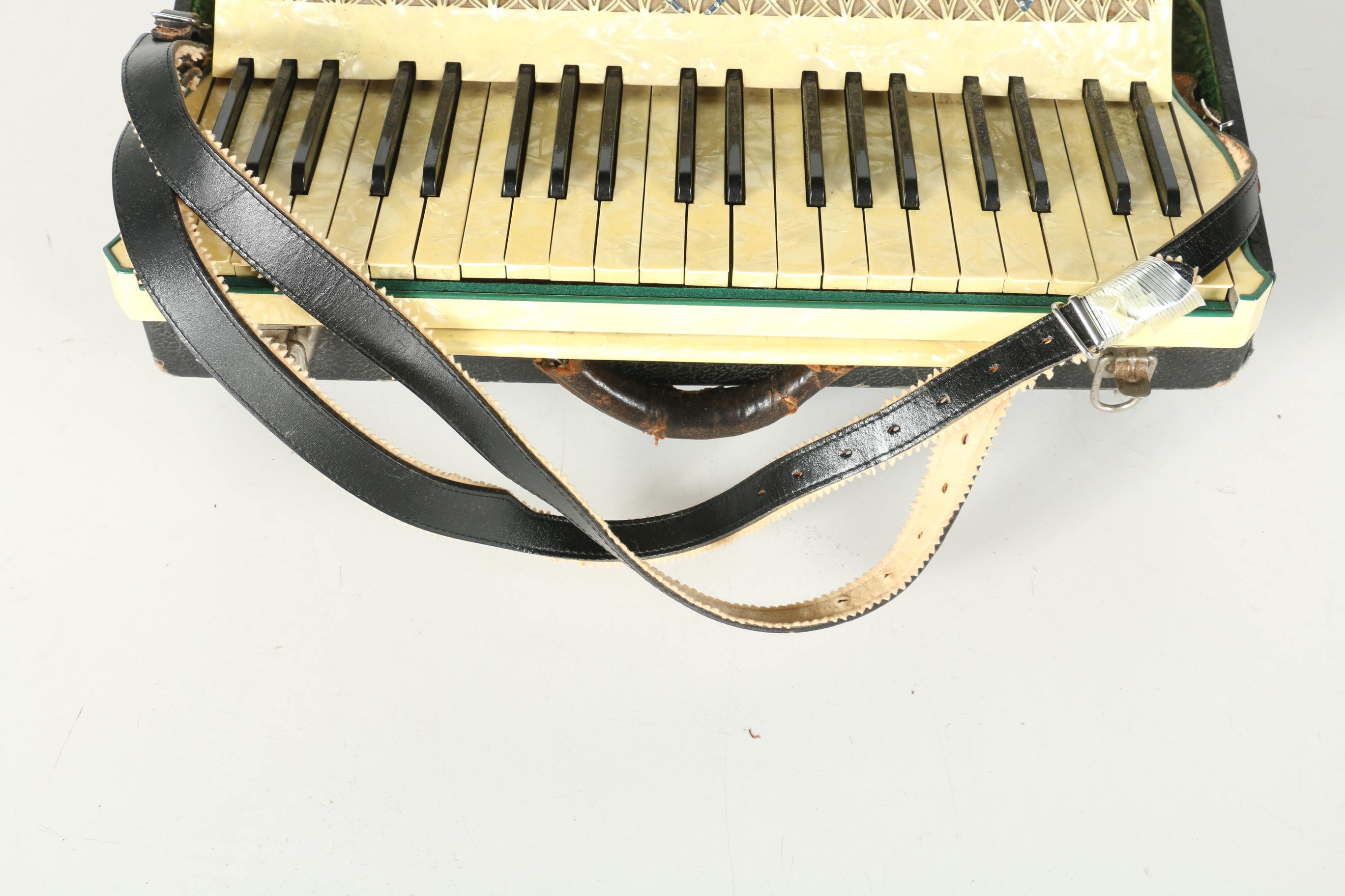 Vintage Lombardi Piano Accordion and Case