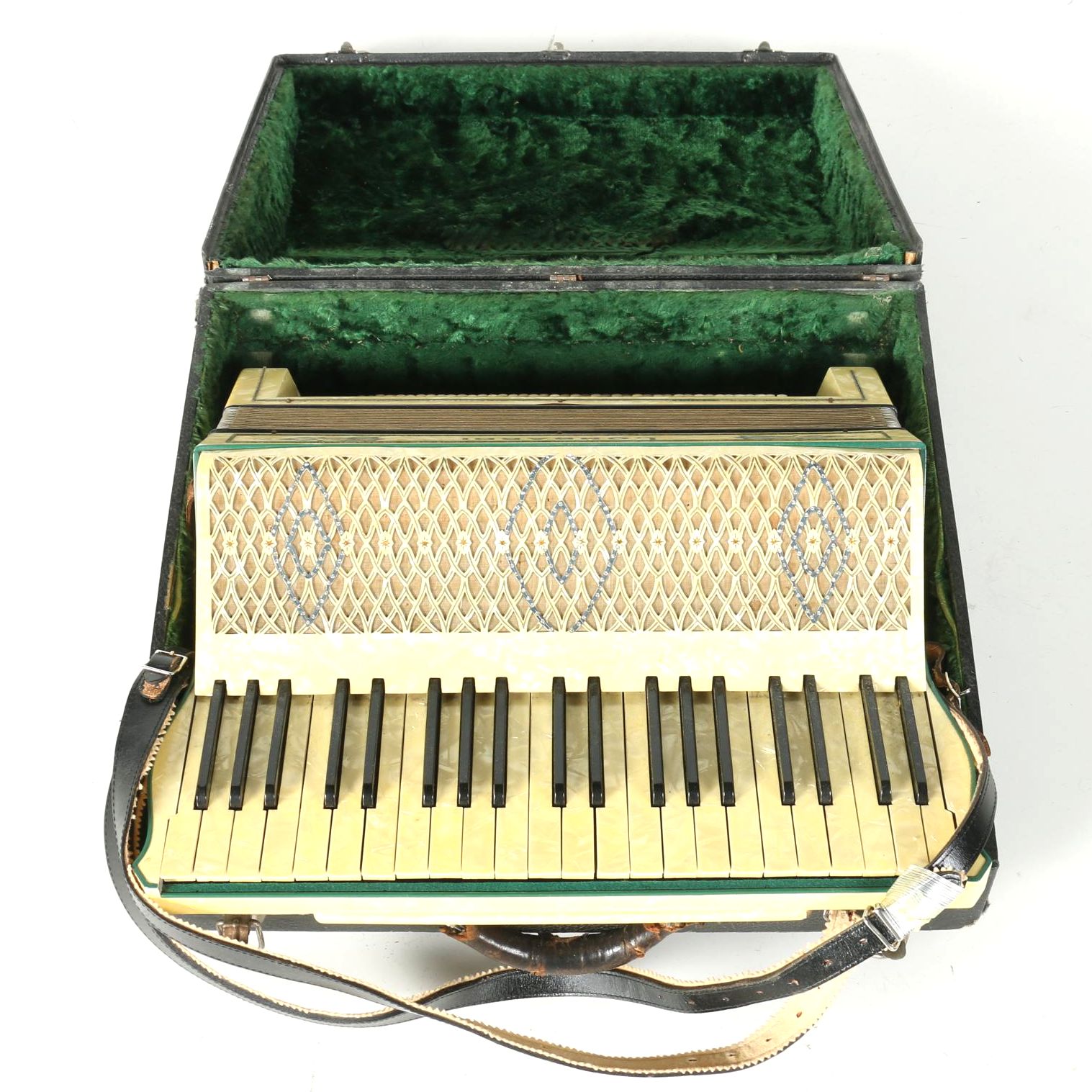 Vintage Lombardi Piano Accordion and Case