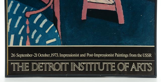 Vintage 1973 Exhibition Poster for the Detroit Institute of Arts