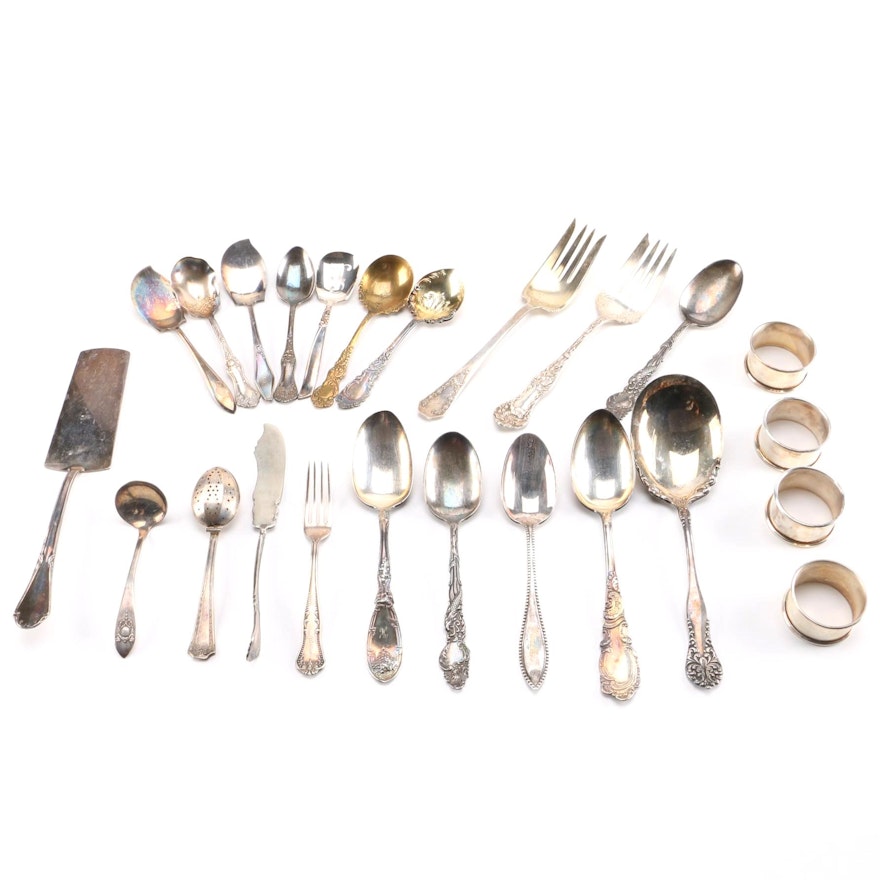 Collection of Silver Plate Serving Utensils and More