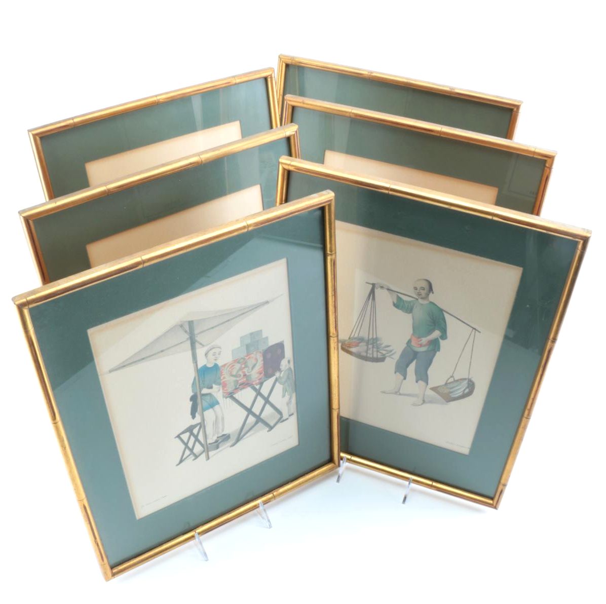 1799 Hand-Colored Etchings After Pu-Quà