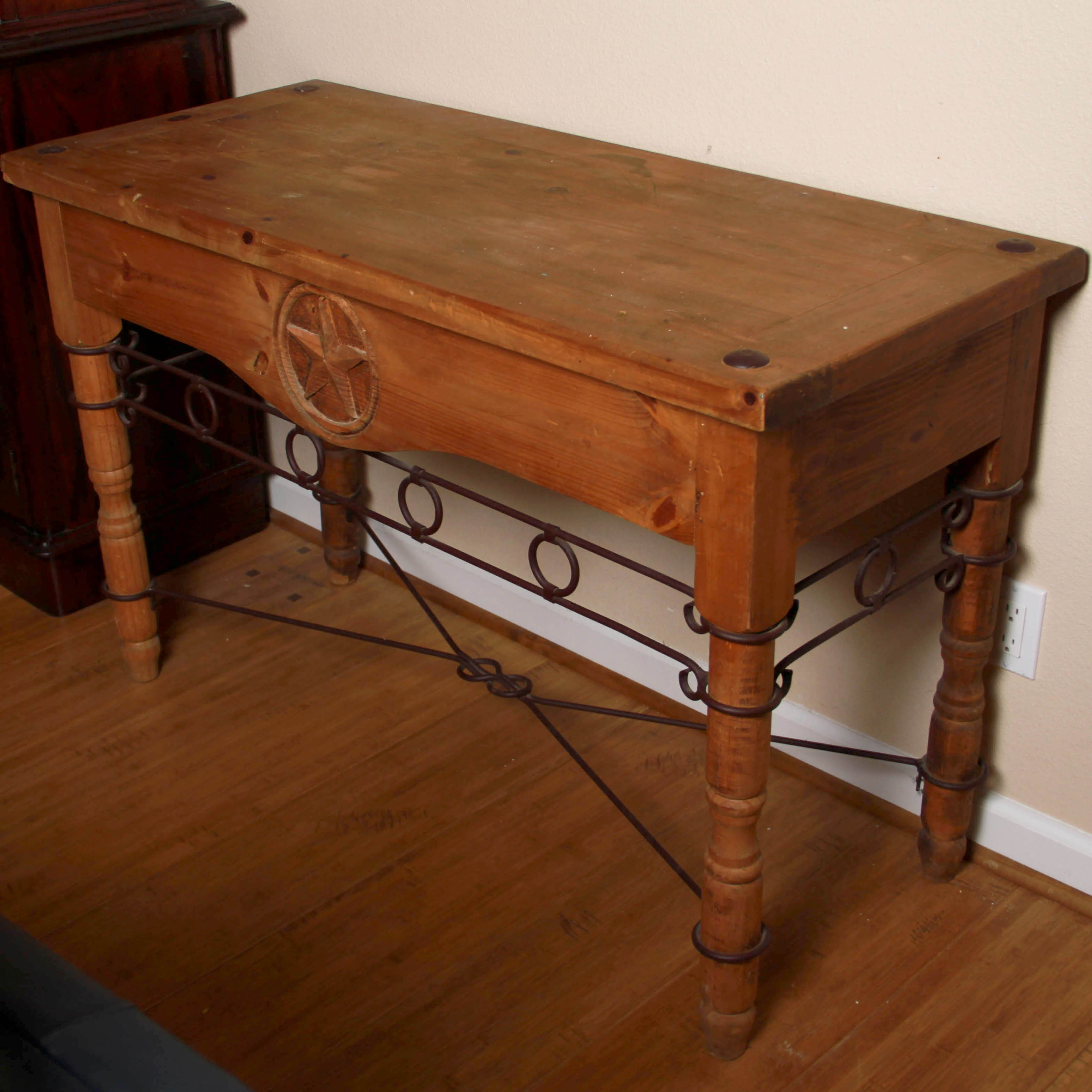 Rustic Pine Entry Table
