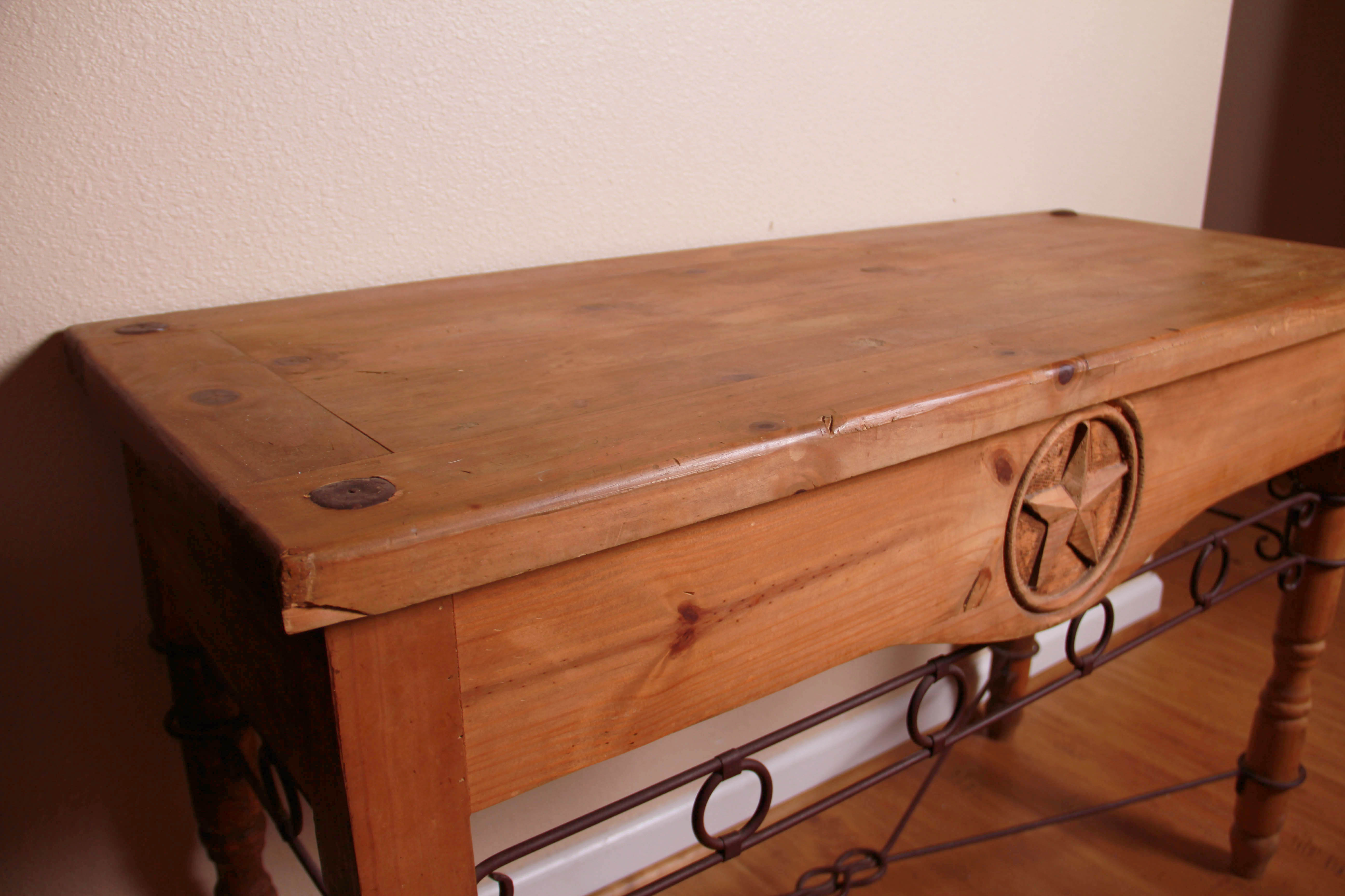 Rustic Pine Entry Table