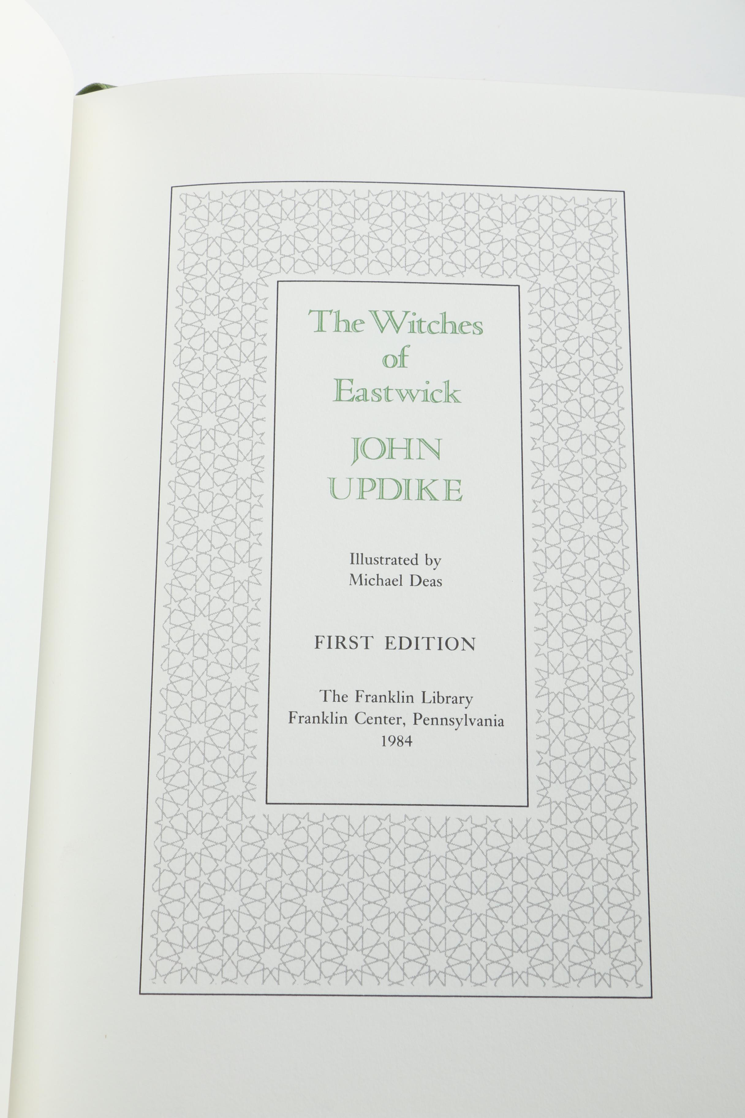Signed First Edition Book "The Witches of Eastwick" by John Updike Franklin Library