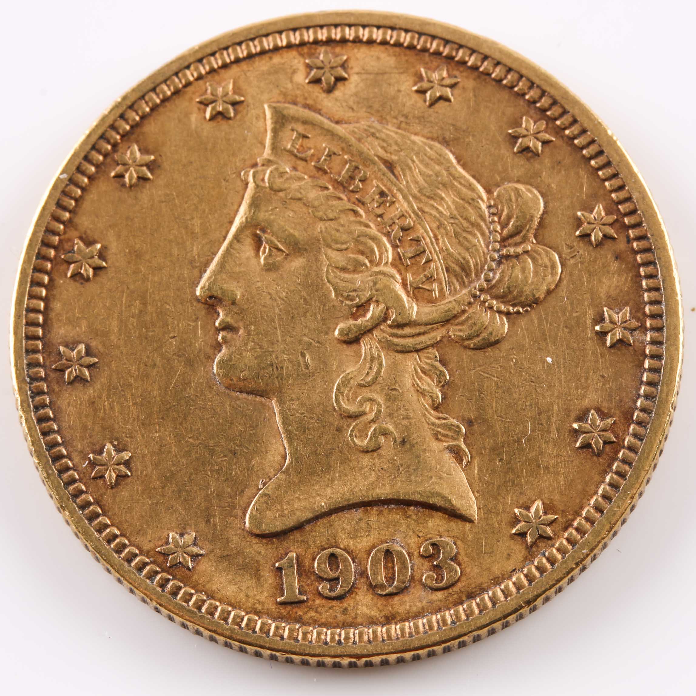 1903 Liberty Head Ten Dollar Gold Eagle Coin