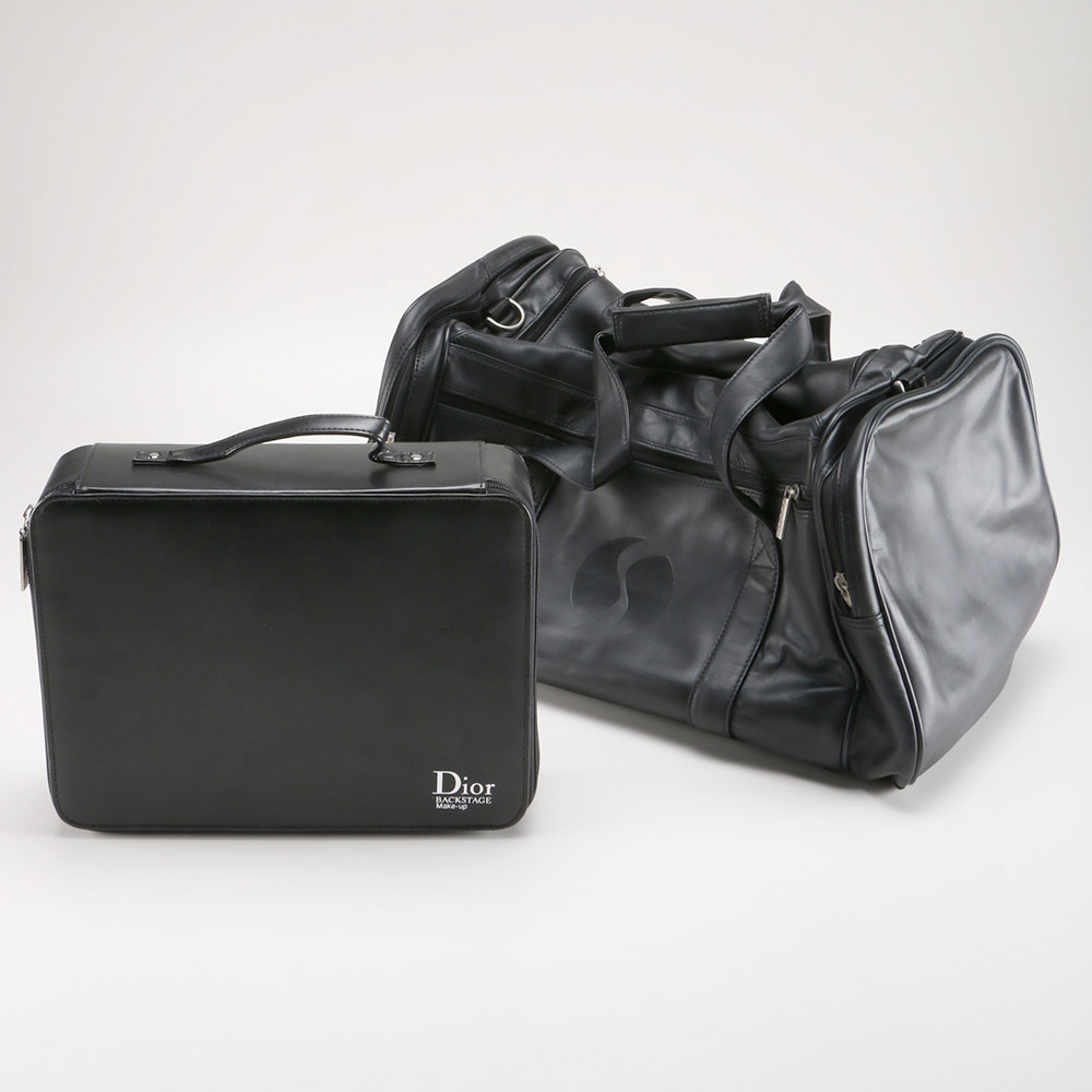 Black Travel Bags Including Dior Make-Up Bag