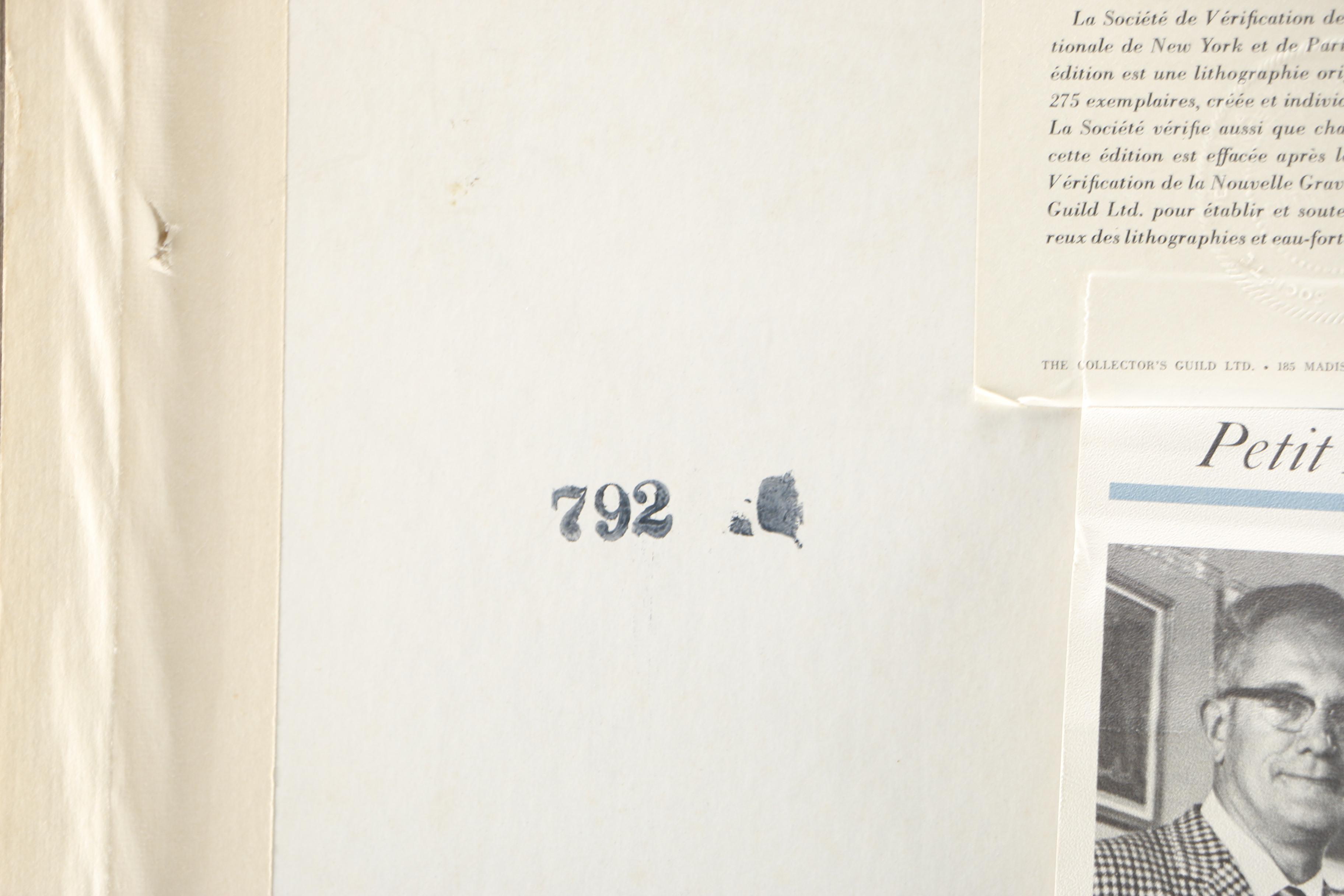 Petit Paul Signed Limited Edition Lithograph