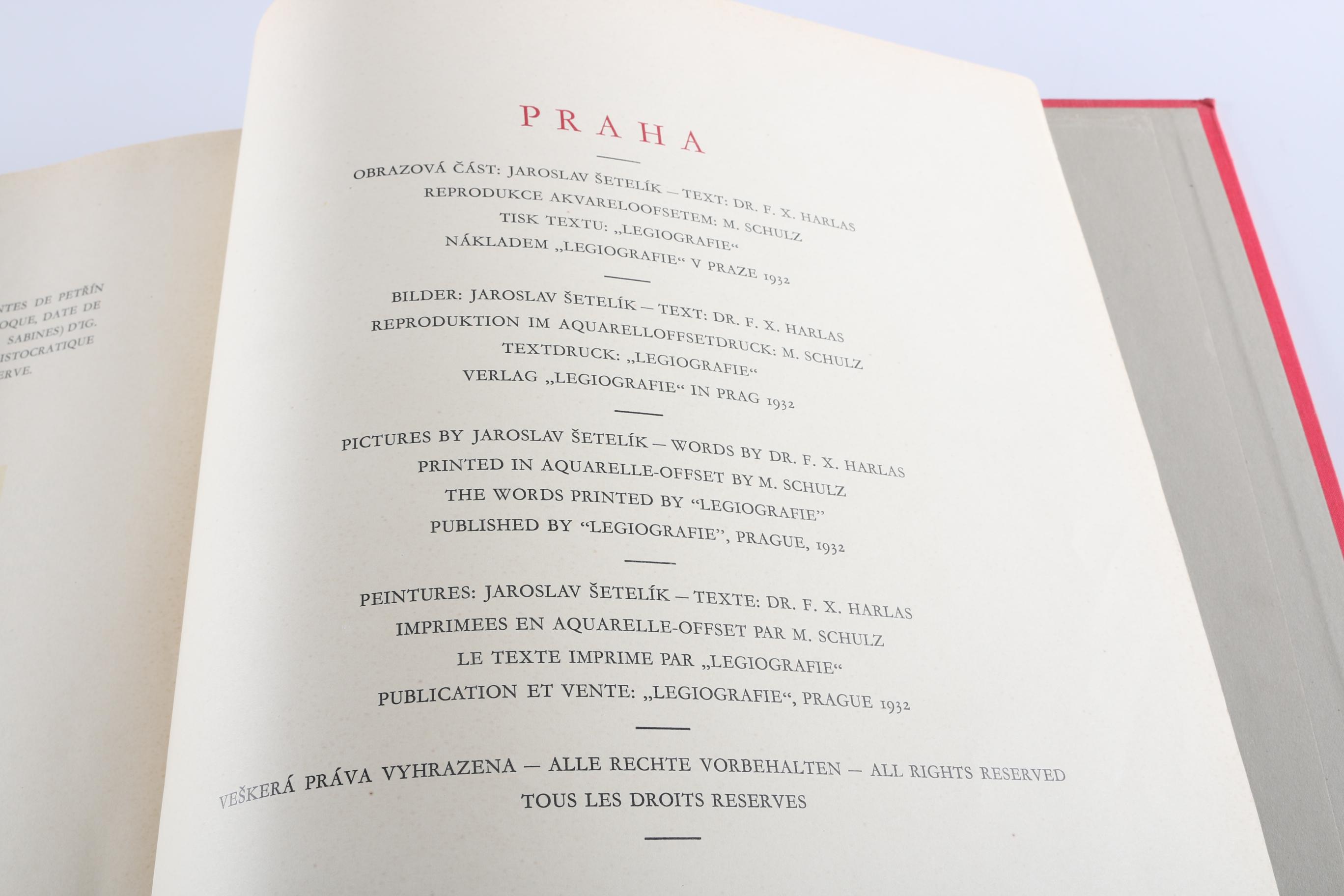 1932 "Praha" by Jaroslav Setelik