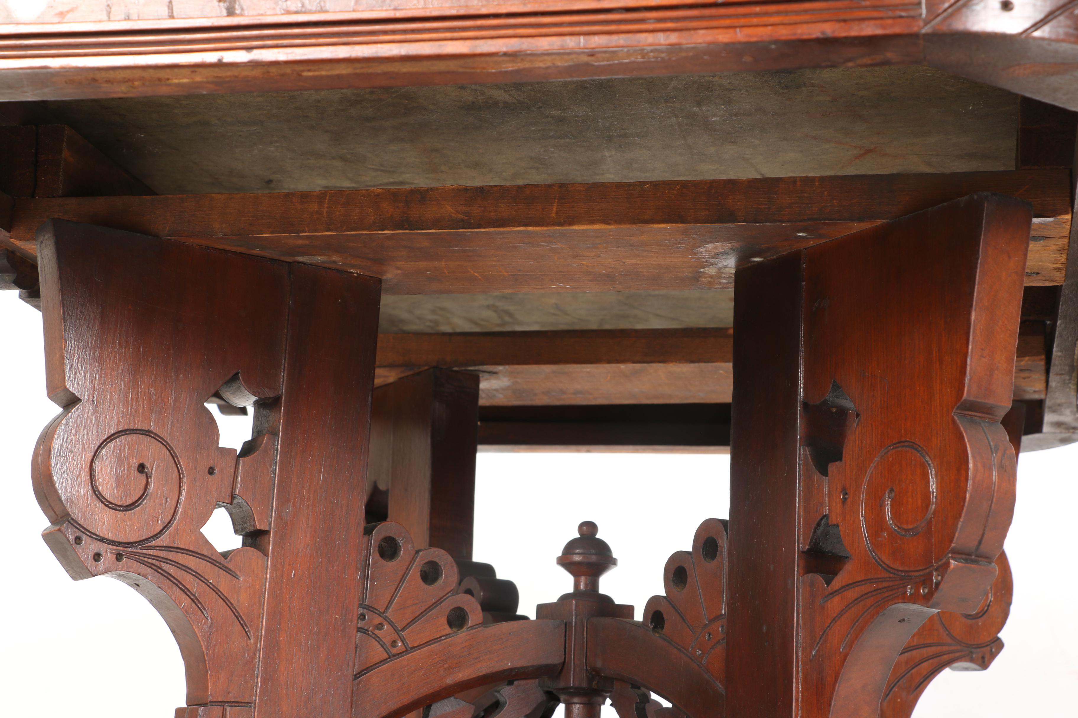Antique Victorian Marble Top Table