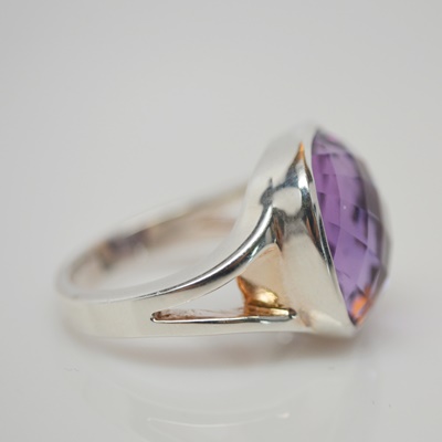 Thistle & Bee Sterling Silver Amethyst "Etoiles" Ring