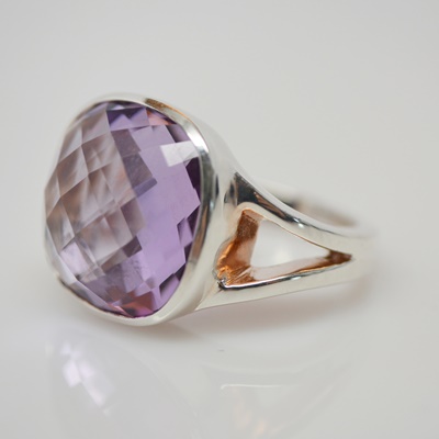 Thistle & Bee Sterling Silver Amethyst "Etoiles" Ring