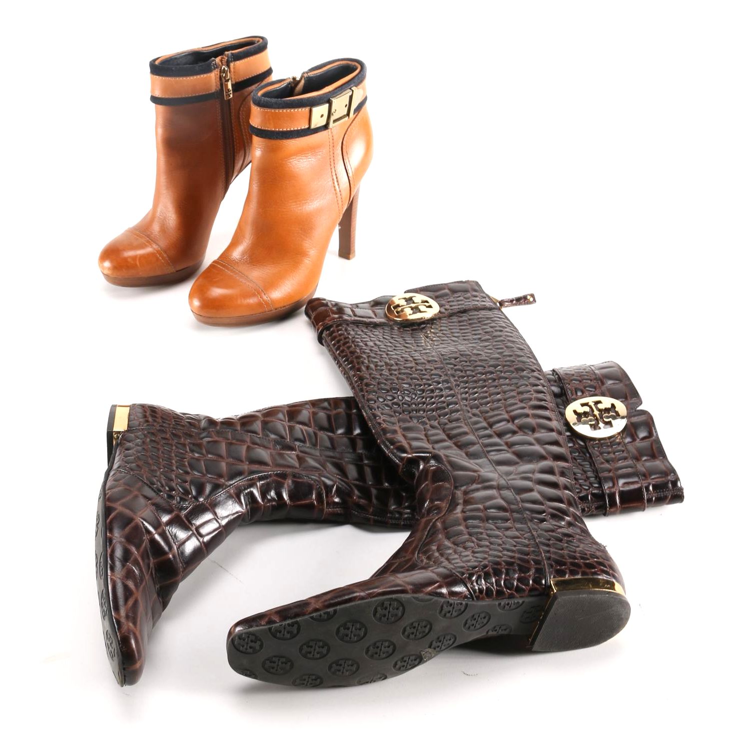 Tory Burch Leather Belinda Bootie and Uma Boots