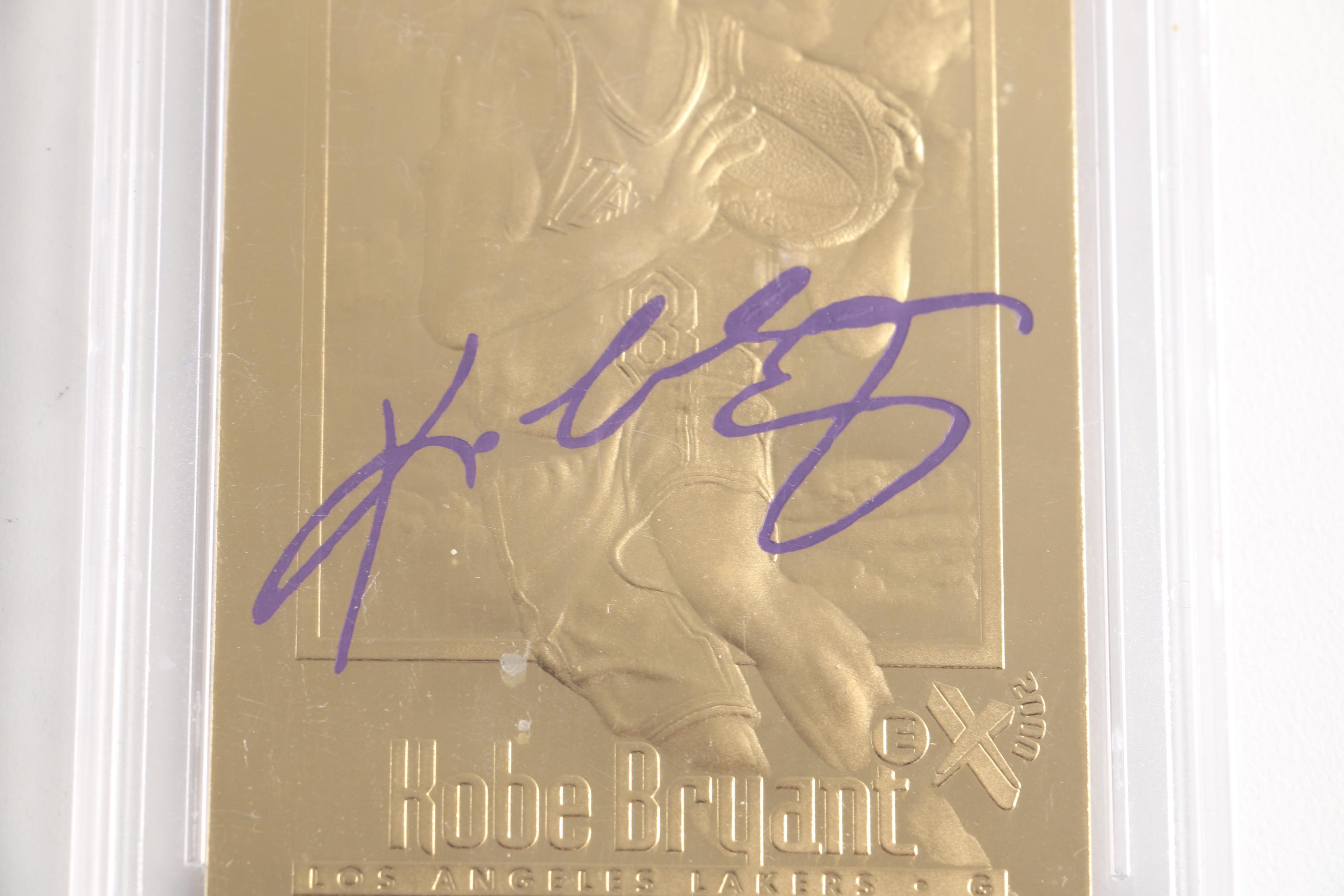 Michael Jordan And Kobe Bryant Basketball Cards With Printed Signatures