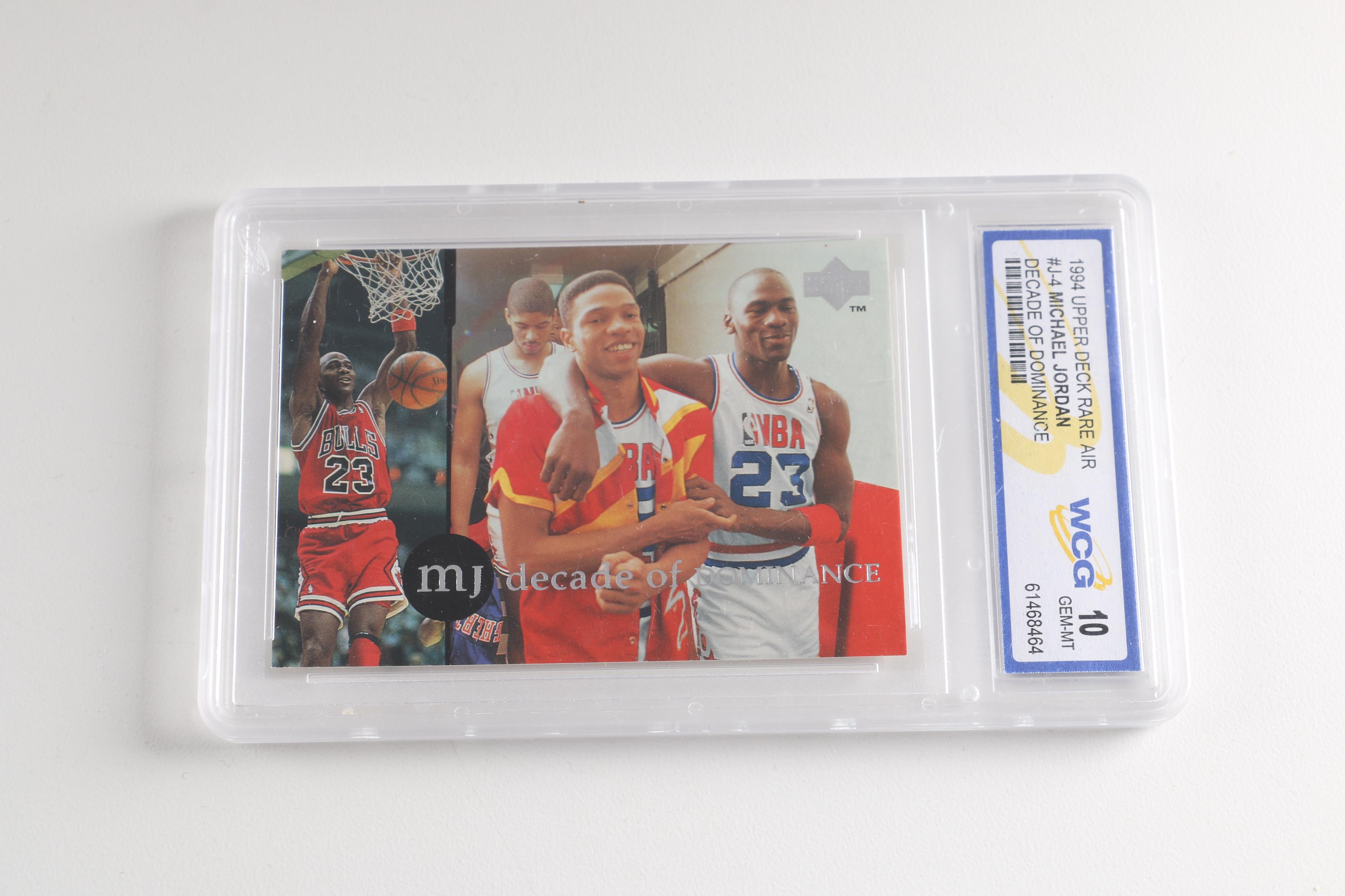Michael Jordan And Kobe Bryant Basketball Cards With Printed Signatures