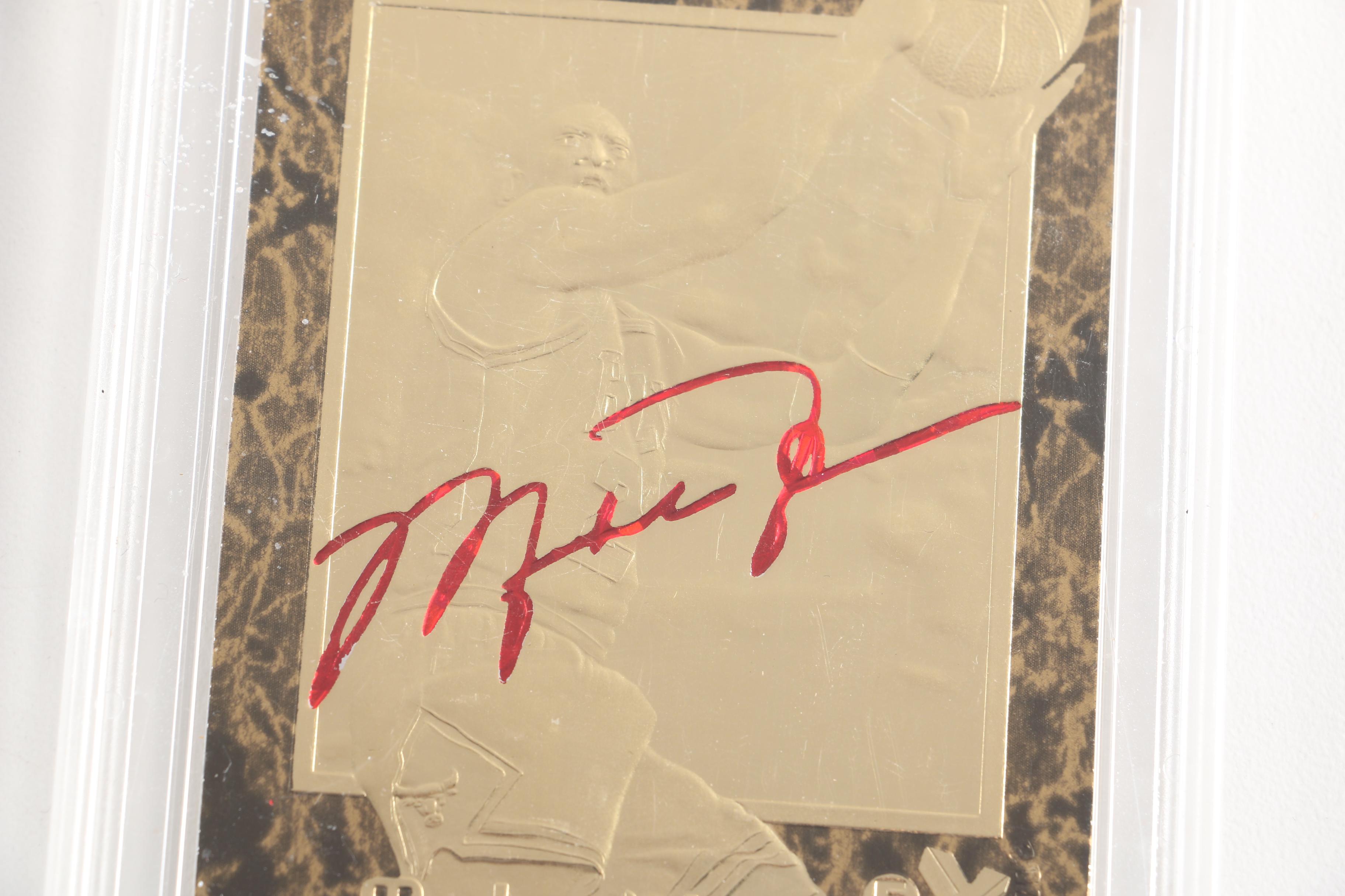 Michael Jordan And Kobe Bryant Basketball Cards With Printed Signatures