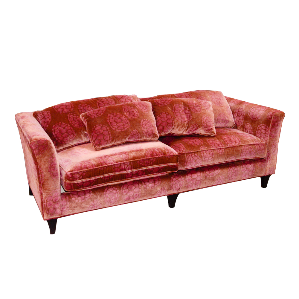 Baker “Dapha Madison” Sofa with Donghia Velvet Upholstery