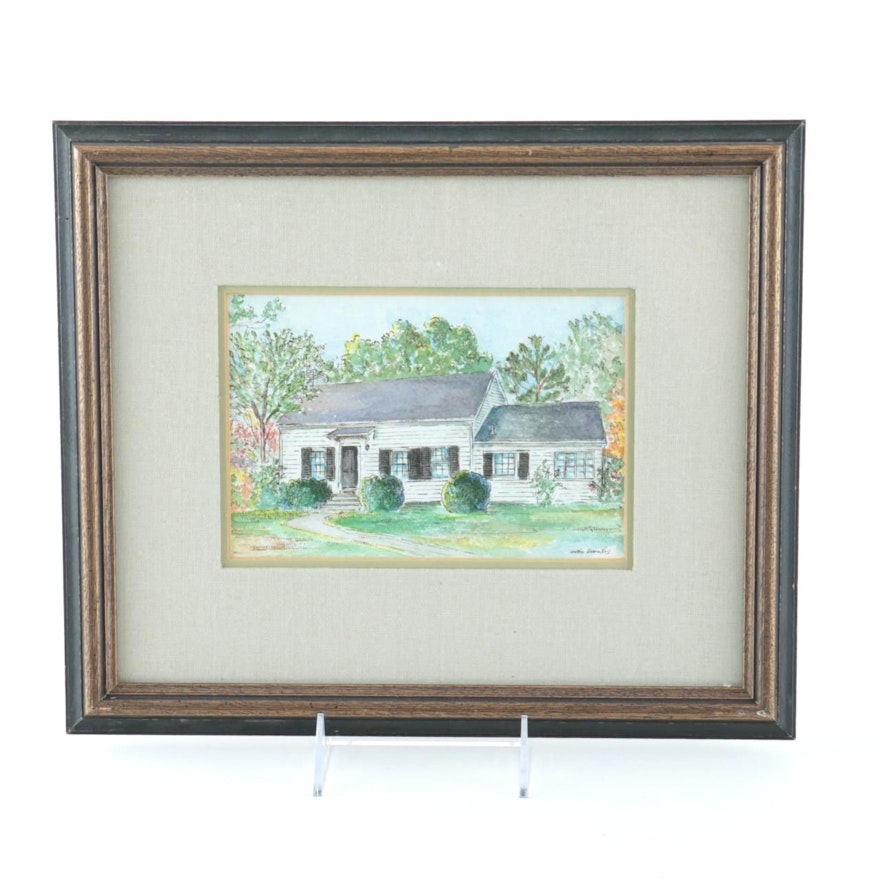 Hattie Barringer Original Watercolor on Paper Landscape