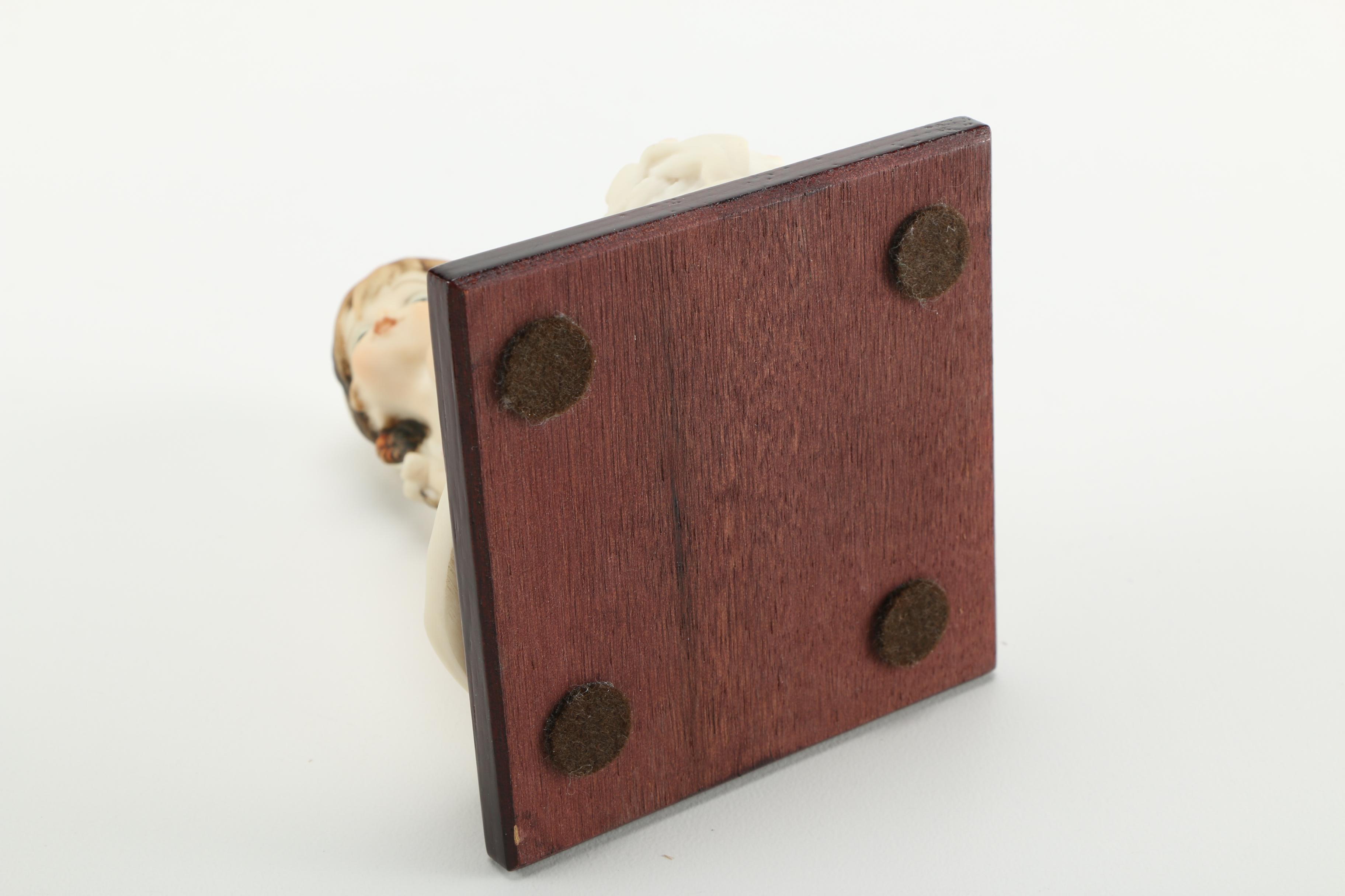 Giuseppe Armani Porcelain Figurines of Baby in Stroller and Girl Washing Clothing