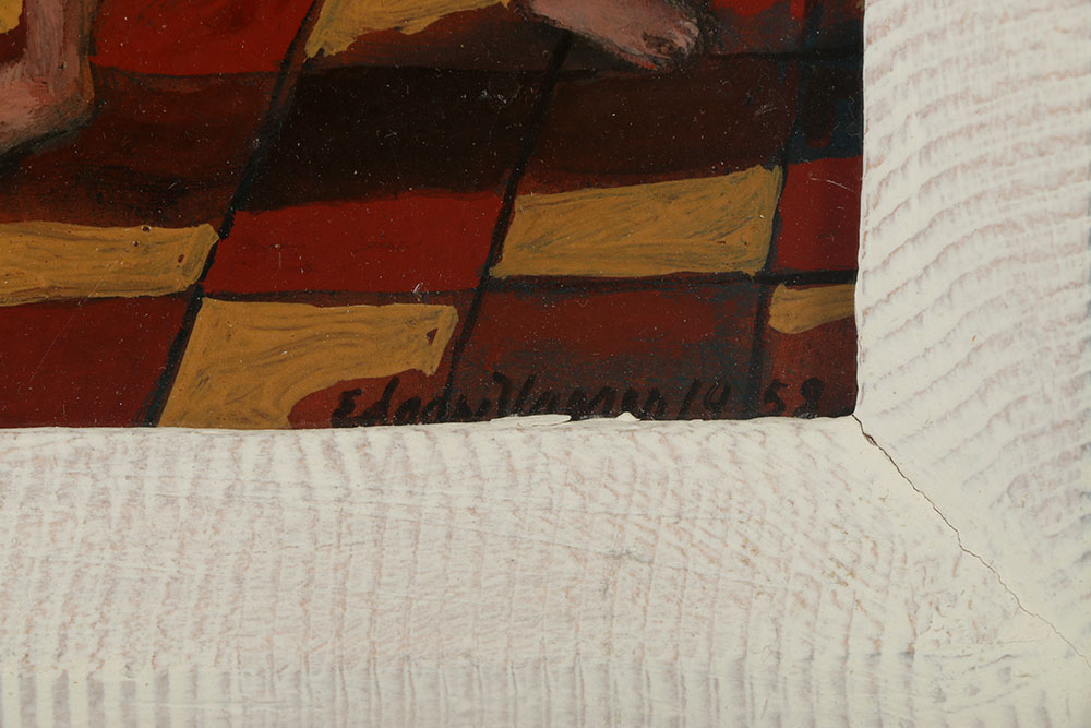 Edgar Yeager Oil Painting on Board "Warrior"