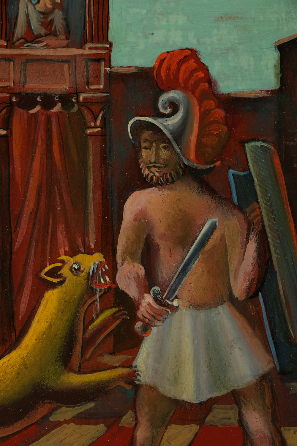 Edgar Yeager Oil Painting on Board "Warrior"