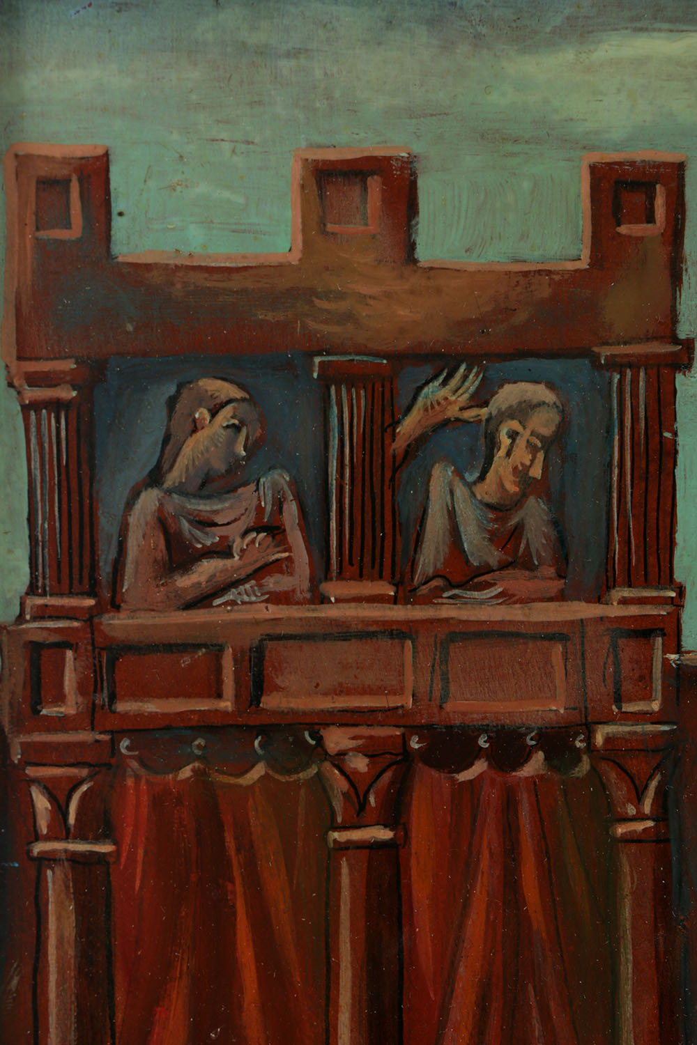 Edgar Yeager Oil Painting on Board "Warrior"