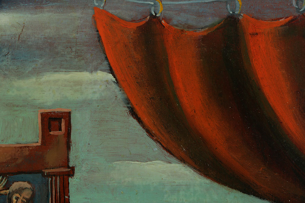 Edgar Yeager Oil Painting on Board "Warrior"