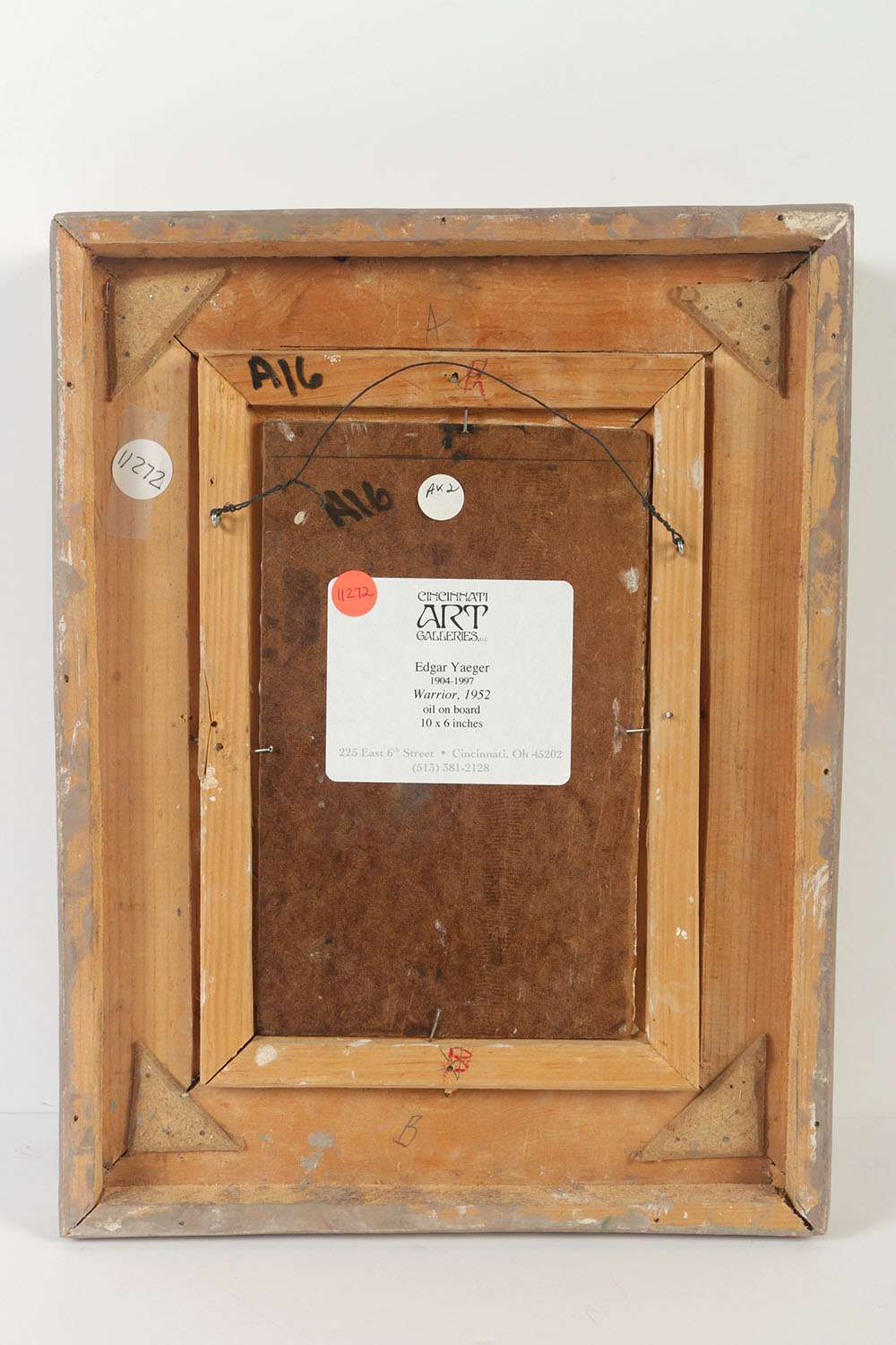 Edgar Yeager Oil Painting on Board "Warrior"