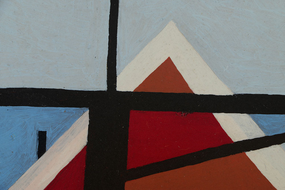 Robert Herrmann Oil Painting on Board View from a Window